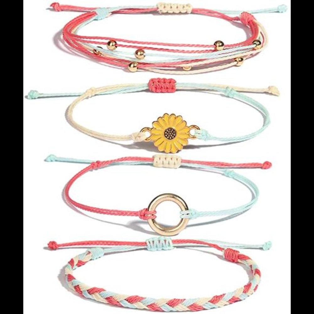 Rouge  Lovely Sunflower String Bracelets